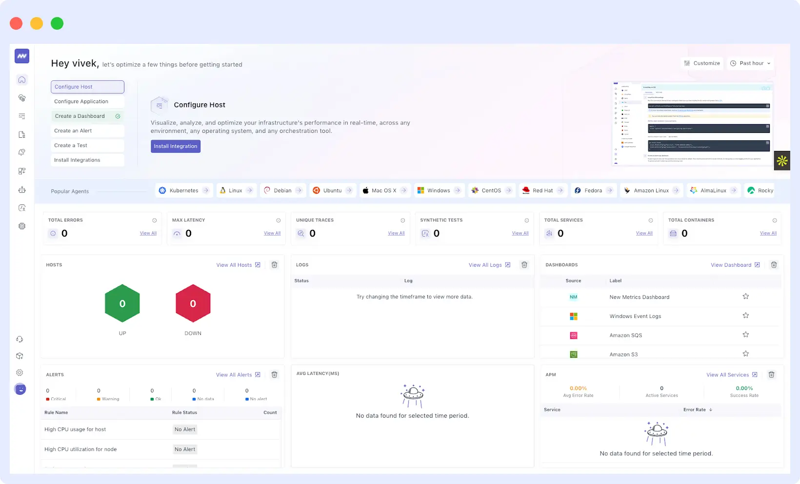 Welcome New Dashbaord