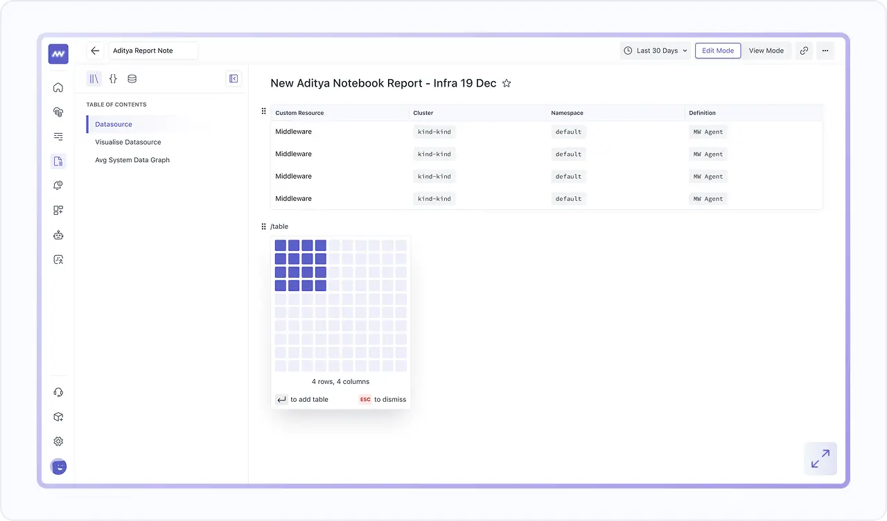 Add Live Data Next to Your Notes