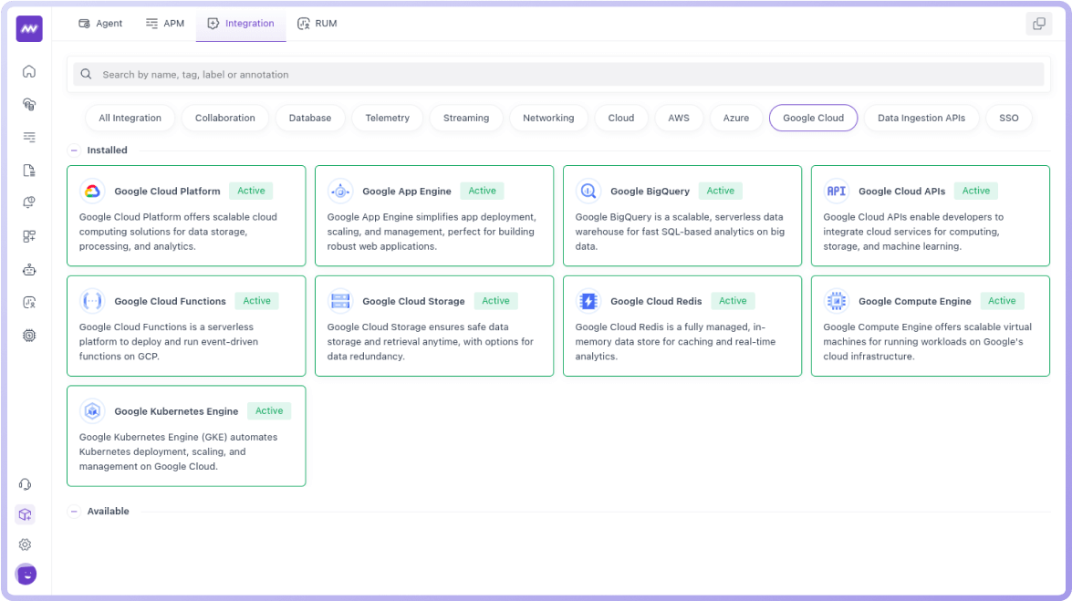 Unified GCP Service Monitoring